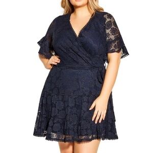 City Chic NWT Garden Kisses Lace Fit & Flare Dress